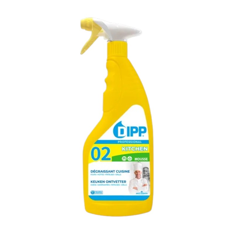 DIPP n° 02 - Mousse - Entfettungsspray für die Küche gegen hartnäckige Fettverschmutzungen - 750ml